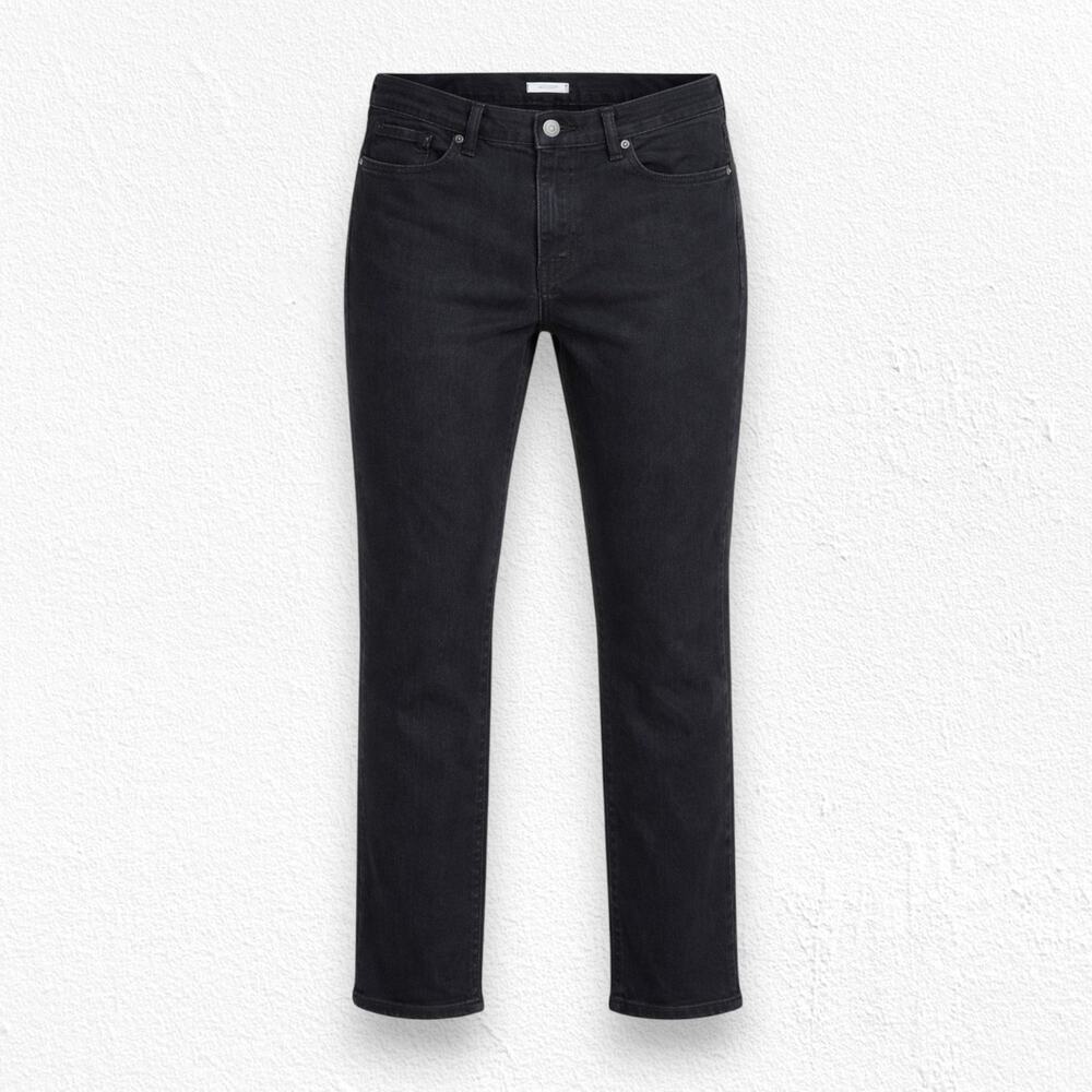 Levi's Black Classic Straight Mid Rise Black Label Straight Leg Jeans Size 18 S